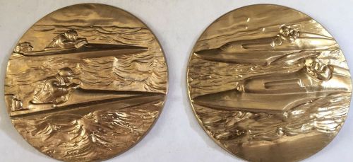 Speed Boats 2&#034; Gold Medallion Insert By Classic Metallics 19 Piece Lot