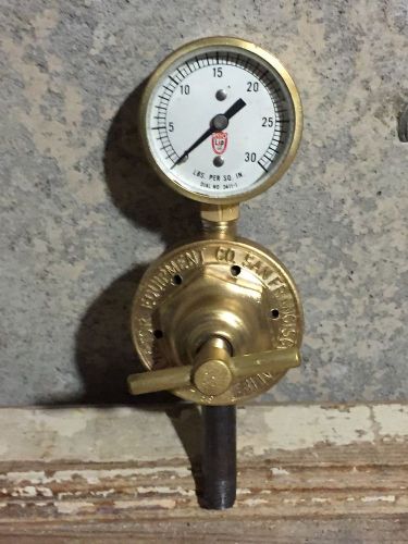 Vintage brass regulator valve and pressure gauge, steampunk lamp part or base for sale