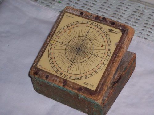 American Optical 1951 Optometrist Tool Eye Test Chart Wood M211P USA MAKE OFFER