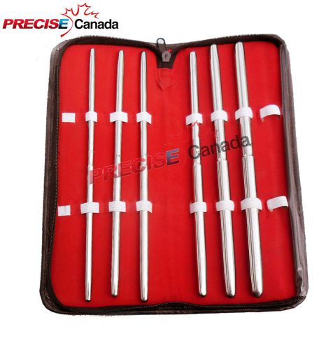 PRATT UTERINE DILATOR SET OF 6 PCS STRAIGHT OB/GYNECOLOGY SURGICAL INSTRUMENTS