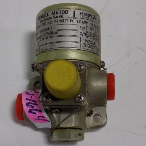 Marotta 2-way 2-pos n.c. 24vdc 1.0a 24ohms solenoid valve 206003 for sale