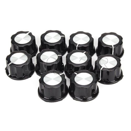 BQLZR Hole Dia Octagon Potentiometer Rotary Knobs Set of 10 Black