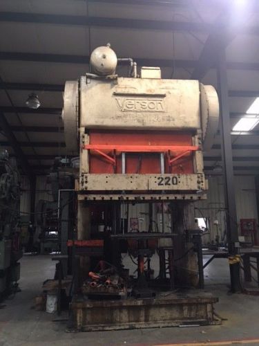 Verson 150 ton backgeared gap frame press for sale
