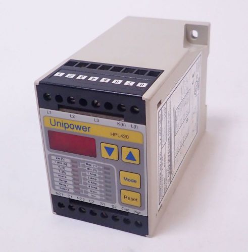 UNIPOWER HPL420 DIGITAL POWER MONITOR FOR AC MOTORS, 4-20mA OUT 400 OHM MAX LOAD