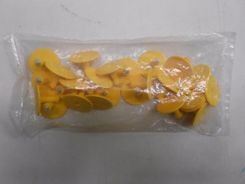 Y-TEX Yellow Cattle Ear Tag Male Button Pack of 25, NOS NEW in package!