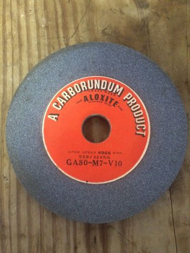 Carborundum Grinding Wheel 5”x9/32”x3/4”, GA80-M7-V10 - coarse QTY 6