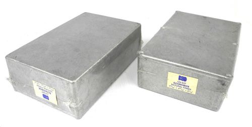 TWO Bud CU-247 Aluminum Econobox Natural Finish Electronic Box Enclosures. BO