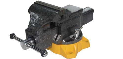Olympia 5 in. mechanic&#039;s bench table vise clamp steel jaw swivel pipe fastener for sale