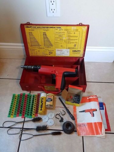 Hilti DX-350 Powder Actuated Tool W/Case , Nails &amp; Washers