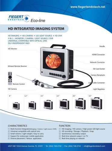 Eco-line HD Integrated Imaging System, HD Imaging + HD camera + LED light source
