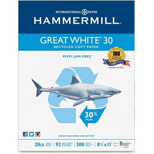 Copy paper hammermill legal white fax 92 brightnes laser 20lb 500 sheet ream for sale