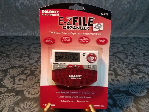 Rolodex RK-8201 E-Z File contact organizer Red colored new in package