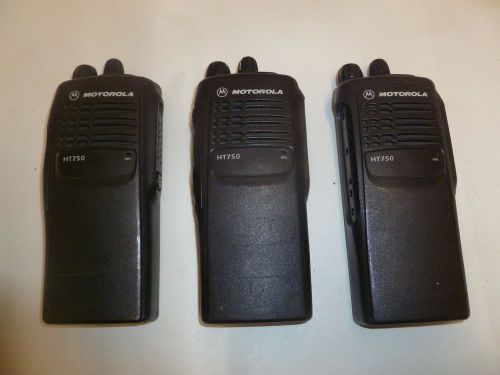 Lot of THREE Motorola HT750 Two Way Radios - Parts or Repair