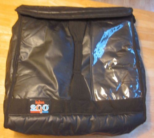 IGLOO 2GO PIZZA BAG 20&#034;x20&#034;x5.5&#034; HOLDS 2 -18&#034; Pizzas - Carry Insulated Bag Black