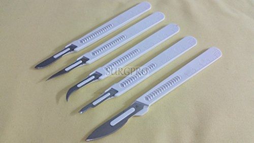 Dh brand set of 5 assorted sterile disposable scalpels #10 #11 #12 #15 #24, for sale