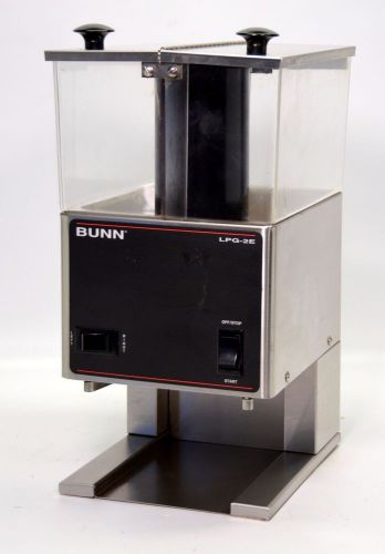 BUNN LPG-2E 120V Low Profile Portion Control Coffee Bean Grinder Dual Hopper VGC