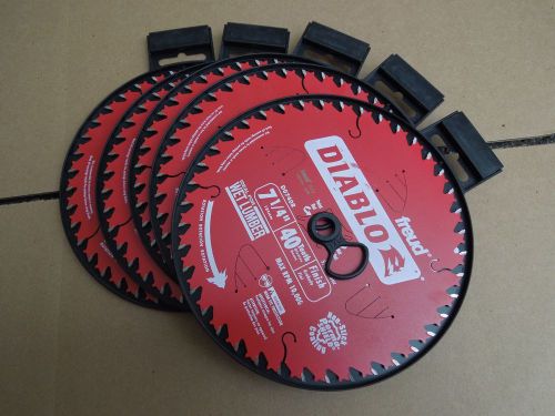 Freud Diablo D0740R 7-1/4 x 40 Tooth Saw Blade 5/8-In Arbor NEW lot of 5 pack