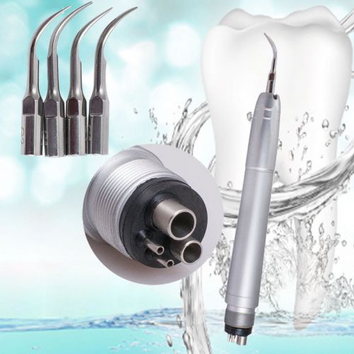 Dental Ultrasonic Air Perio Scaler Handpiece Hygienist 4-Holes +3 Tips Oral Care