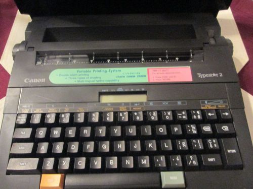 Vintage Canon Type Star 2 Electronic Typewriter with Carrying Case and Manual