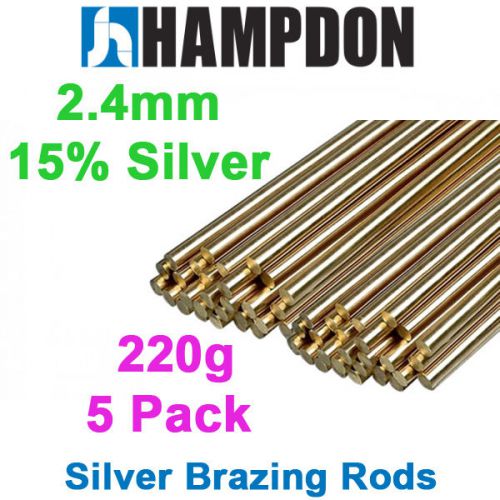Bossweld 15% silver brazing alloy x 2.4mm x 6  - oxy - lpg - 300206h for sale