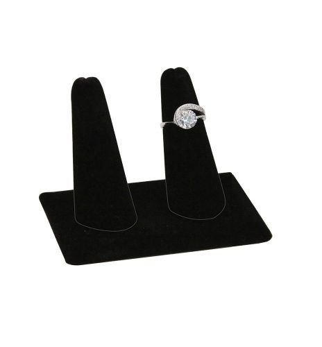 2 FINGERS DISPLAY BLACK VELVET JEWELRY RING DISPLAY SHOWCASE DISPLAY STAND