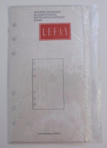 Lefax Clear Acetate Envelope Planner Refill 4 or 6 Ring 3 1/2&#034; x 7&#034;