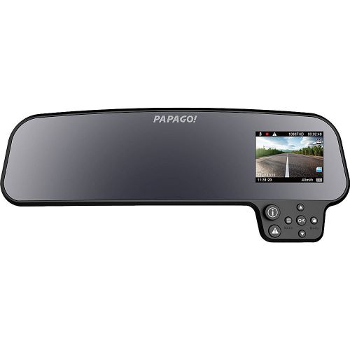 Papago GoSafe Rearview Mirror - Black Electronic NEW