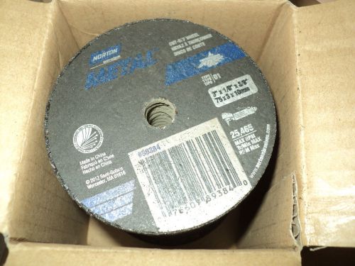 NORTON 07660789384 3&#034; Cut-Off Wheel, 1/8&#034; Thickness, 3/8&#034; Arbor Hole