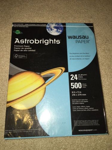 Astrobrights Copy Paper, 8-1/2 X 11 in, 24 lb, Lunar Blue, Pack of 500, 22528