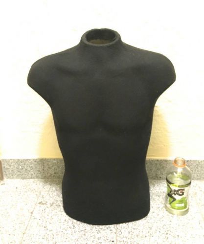 Male Mannequin Armless Muscular Torso - Black