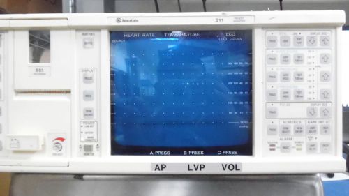 Spacelab patient monitor 511 ecg/ ekg tested powers on for sale