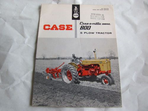 Case 800 5 Plow Tractor Brochure,C.60s,GC