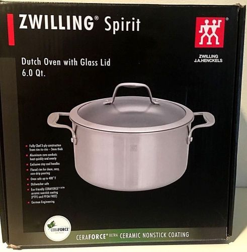 Zwilling ja henckels spirit thermolon dutch oven with lid 6qt for sale