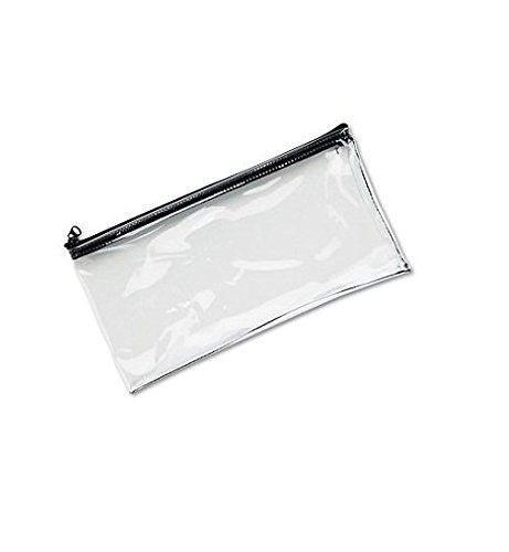 MMF Industries Vinyl Zipper Wallet, 11 x 6 Inches, Clear (234041720), 2 Packs
