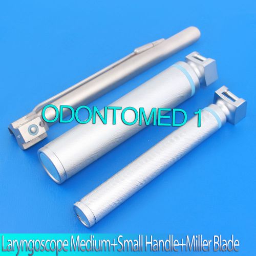 LARYNGOSCOPE MEDIUM+SMALL HANDLE+MILLER BLADE #4 INTUBATION ANESTHESIA SET