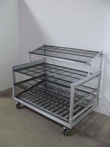 NEW AGE INDUSTRIAL 4 TIER ALUMINUM RACK, FOOD BREAD BAGEL DOUGHNUT 56&#034;x36&#034;x48&#034;