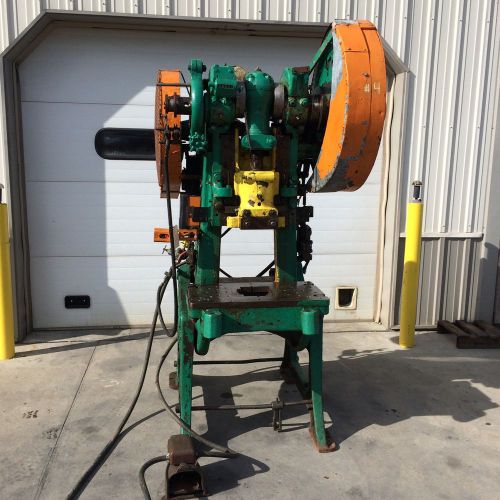 Johnson #4 35 ton obi punch press air clutch foot control back gear 5hp incline for sale