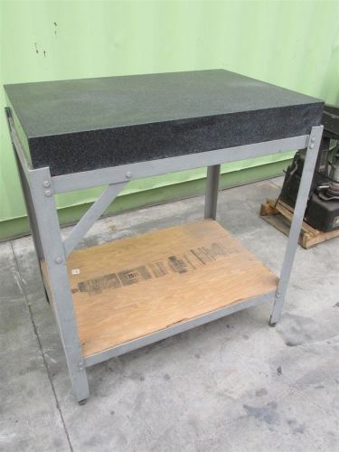 36&#034; x 24&#034; x 4&#034; SHOP GRADE GRANITE SURFACE INSPECTION REFERENCE PLATE w/ STAND