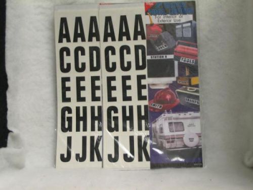 198 Piece 2&#034; Block Vinyl Letters  Stickers 2 packs