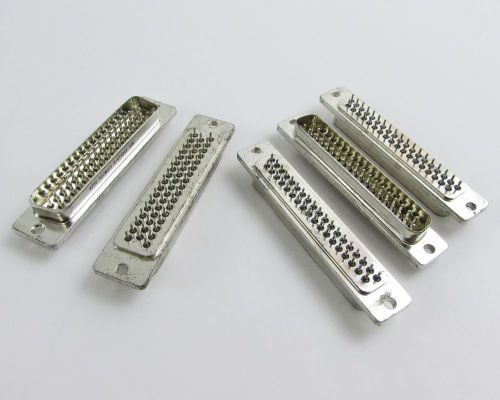 Steel Shell (2) 50 Pin/3 Row &amp; (3) 37 Pin/2 Row Hermetic D-Sub Plug Connectors
