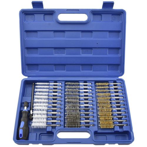 Neiko 00325a 38 piece industrial quality wire hex shank brush set with soft grip for sale