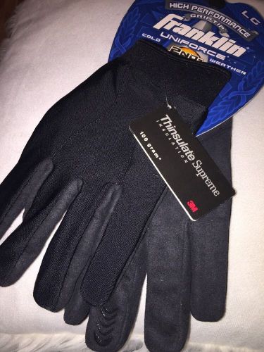 Franklin Uniforce Cold Weather Tactical Gloves, Black  - Large