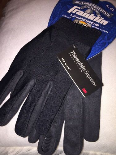 Franklin Uniforce Cold Weather Tactical Gloves, Black  - Large
