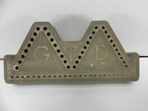 Vintage Greenfield Tap &amp; Die GTD drill index stand