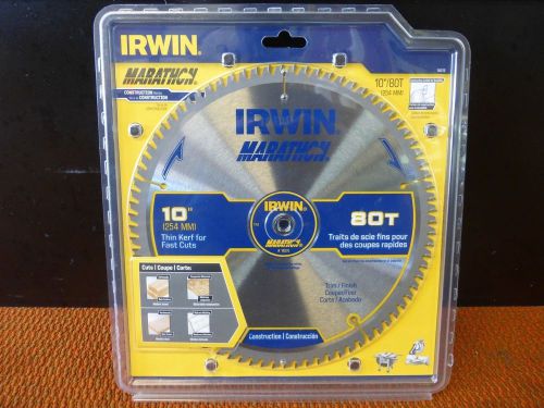 Irwin 14076 10&#034; X 80T x 5/8 Carbide Tip Miter Table Circular Saw Blade Trim