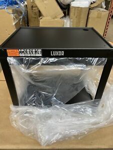 Luxor W42AE Black Metal 3 Shelf AV Utility Cart Adjustable Height