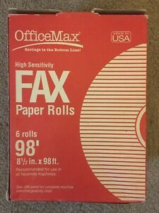 Fax Paper 8.5&#034; x 98&#039; 4 rolls