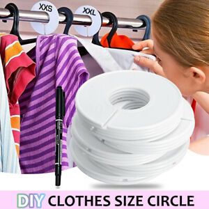12PCS Clothing Blank Size Rack Ring Closet Divider Hanger Organizer Colors