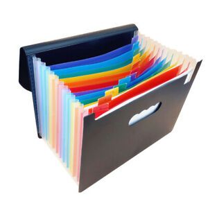 A4 Concertina Expanding File Accordion Folder Document Organiser Colorful WZ