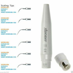 Dental Ultrasonic Piezo Scaler Handpiece&amp;10 Scaling tips GD fit DTE SATELEC USA